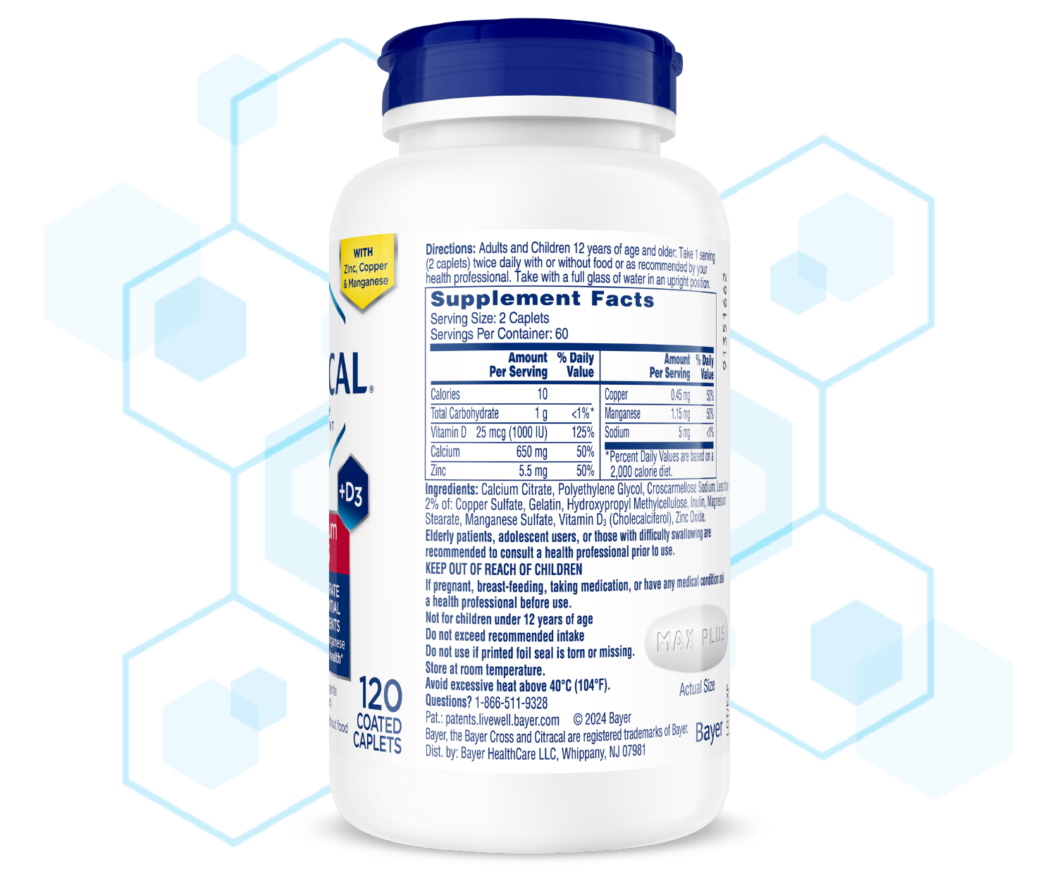 Calcium Citrate with Vitamin D3 | Citracal® Maximum Plus
